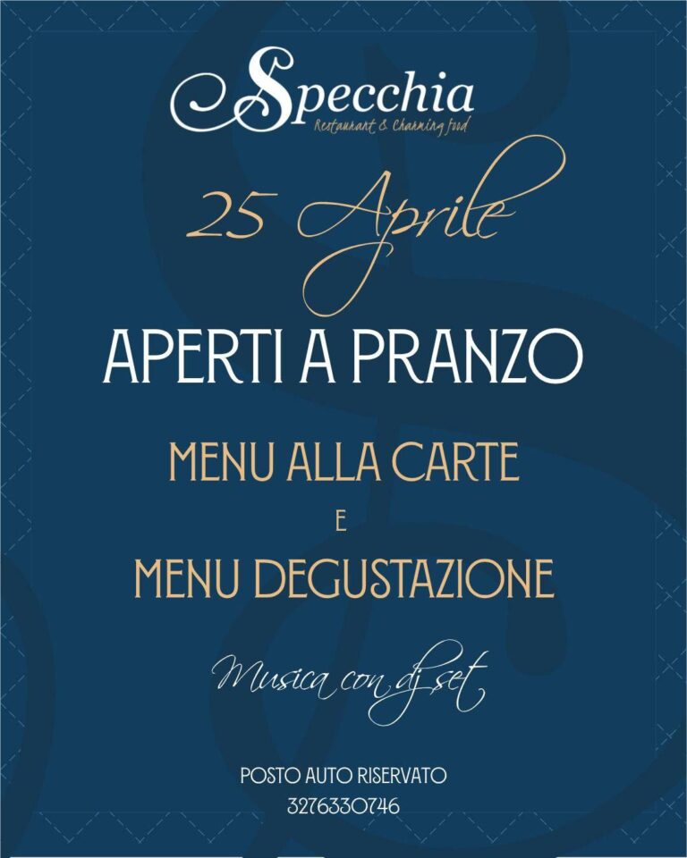 Pranzo del 25 Aprile a Polignano a Mare